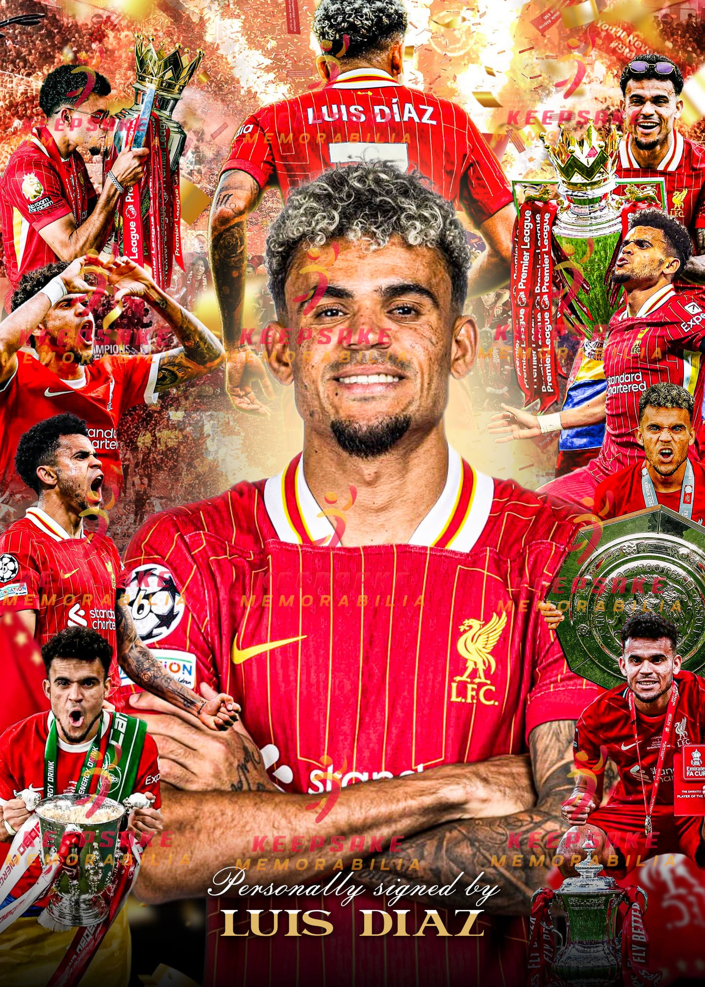 Luis Diaz Signed - Video/Photo Proof - COA - Liverpool