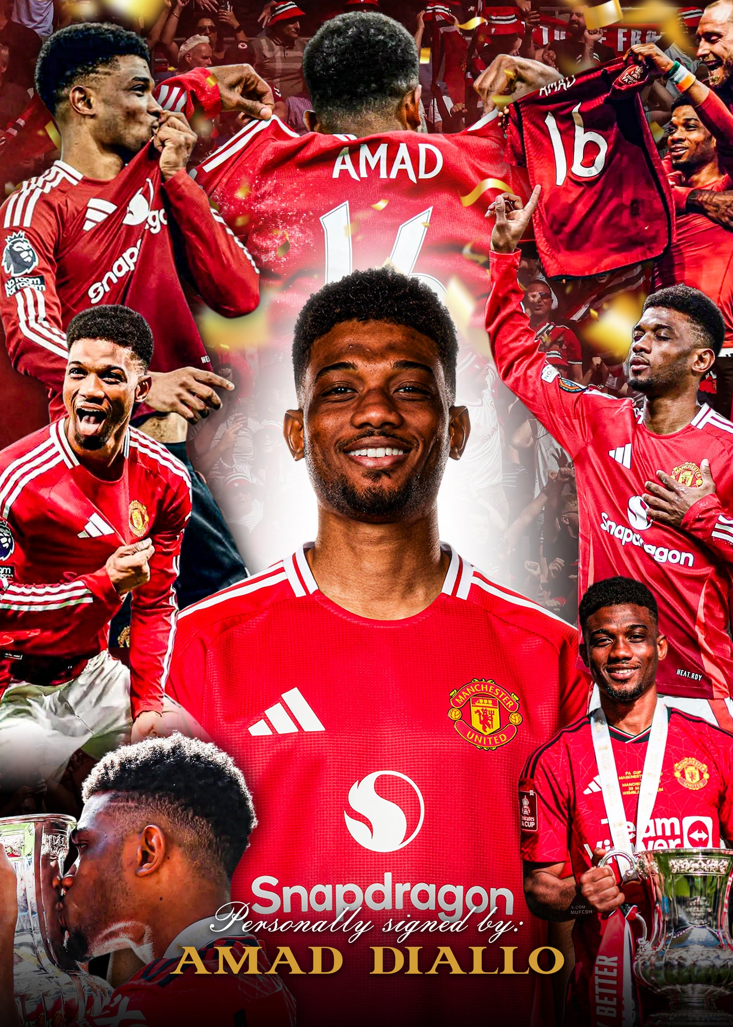 Amad Diallo Signed - Video/Photo Proof - COA - Manchester United