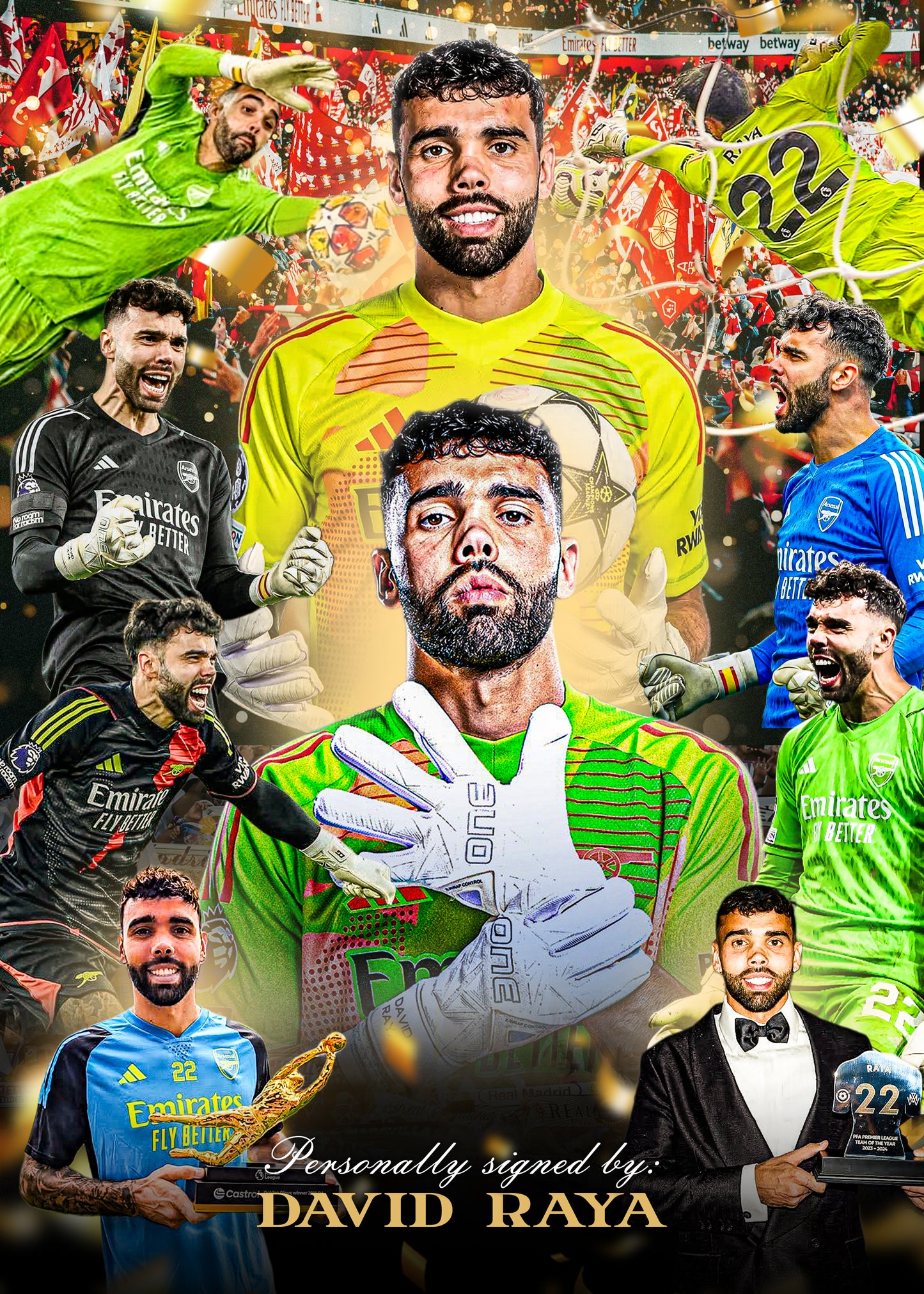 David Raya Signed - Video/Photo Proof - COA - Arsenal