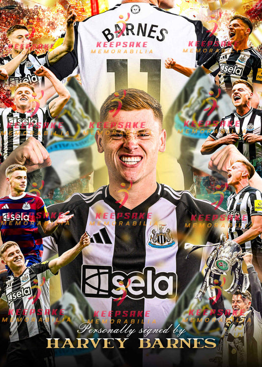 Harvey Barnes Trading Cards - COA - Newcastle