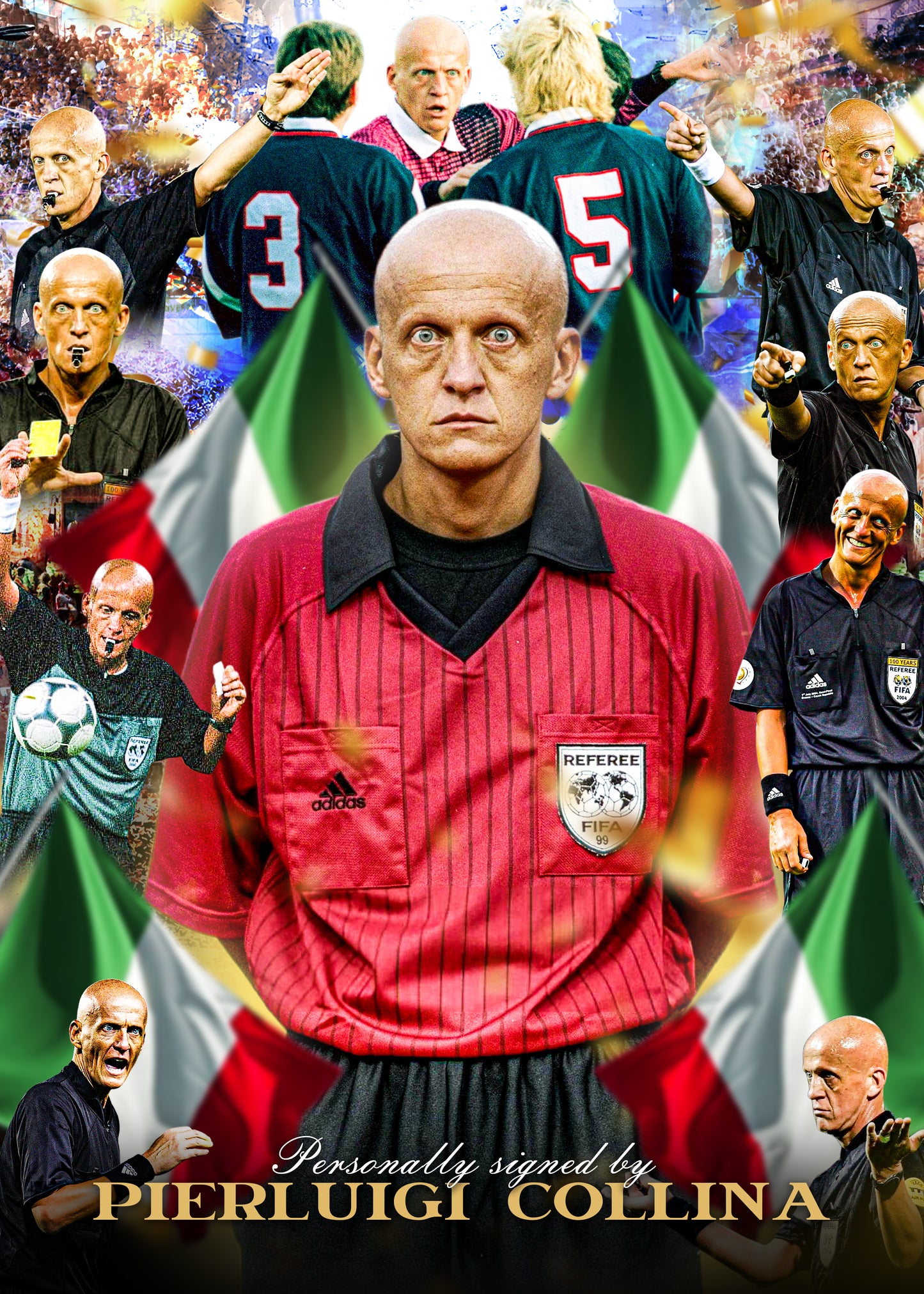 Pierluigi Collina Signed  -  Video/Photo Proof  - COA -