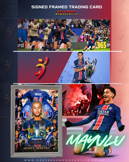 Senny Mayulu Trading Cards - COA - Paris Saint-Germain