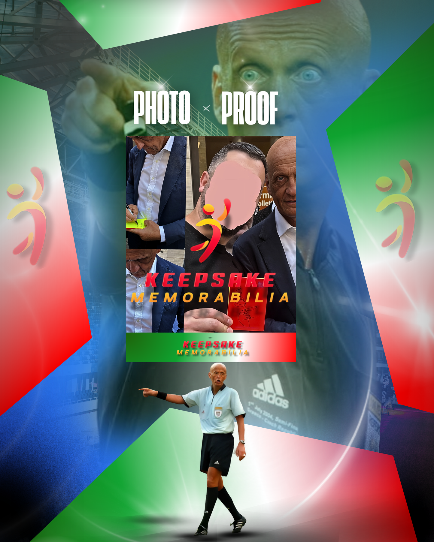 Pierluigi Collina Signed  -  Video/Photo Proof  - COA -