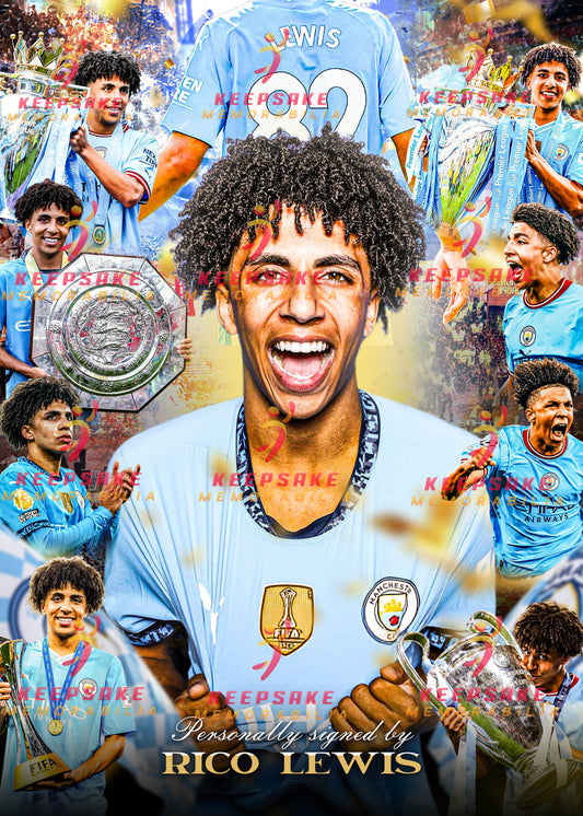 Rico Lewis Signed  -  Video/Photo Proof  - COA - Manchester City