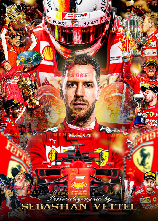 Sebastian Vettel Signed  - Video/Photo Proof  - COA - Ferrari