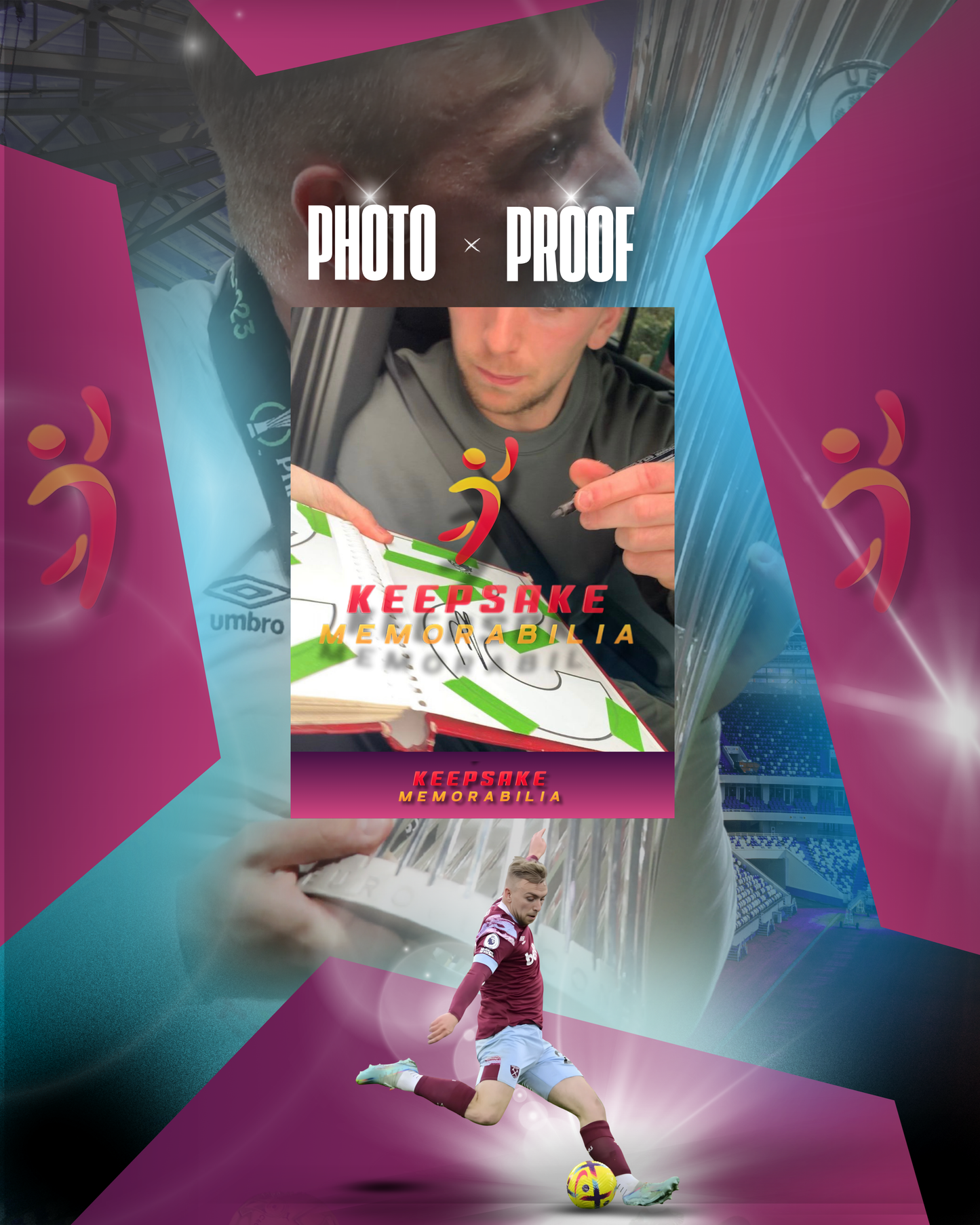 Jarrod Bowen Signed  -  Video/Photo Proof  - COA - West Ham