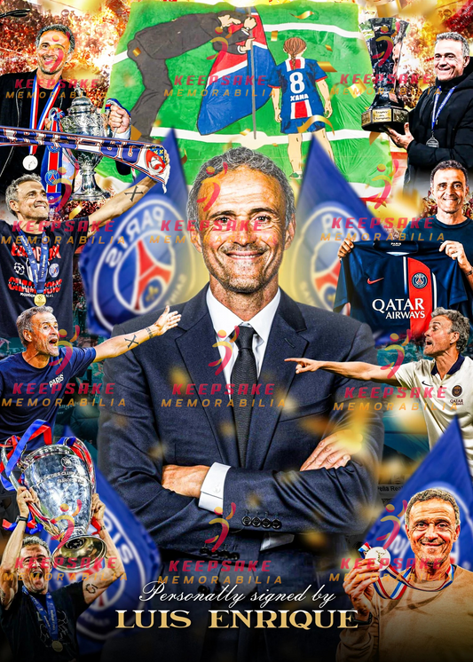 Luis Enrique Signed  - Video/Photo Proof  - COA - Paris Saint-Germain