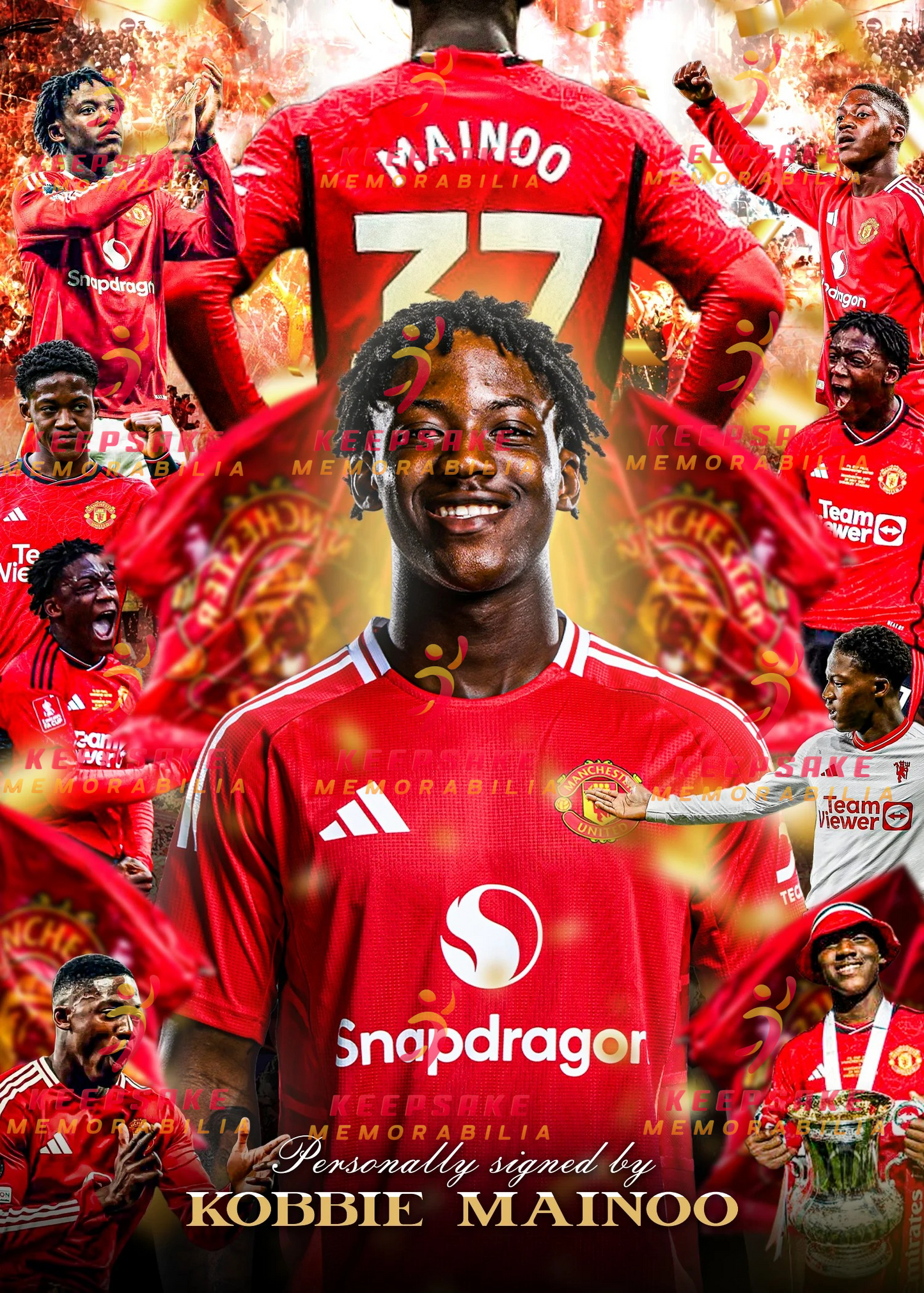 Kobbie Mainoo Signed  -  Video/Photo Proof  - COA - Manchester United