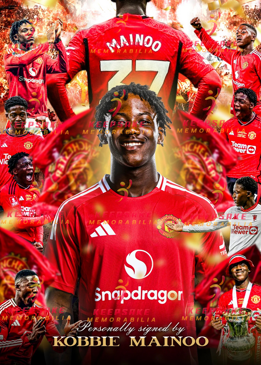 Kobbie Mainoo Signed  -  Video/Photo Proof  - COA - Manchester United