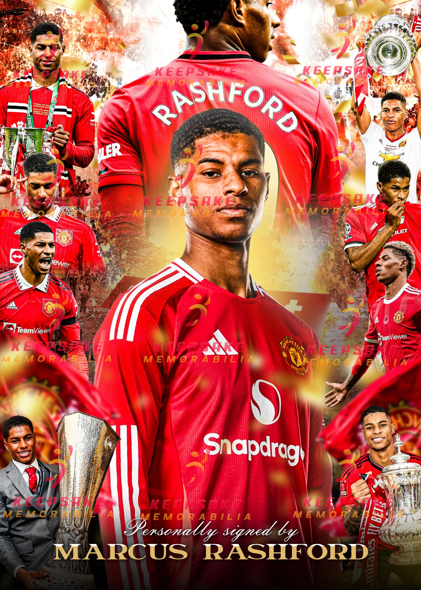 Marcus Rashford Signed  -  Video/Photo Proof  - COA - Manchester United