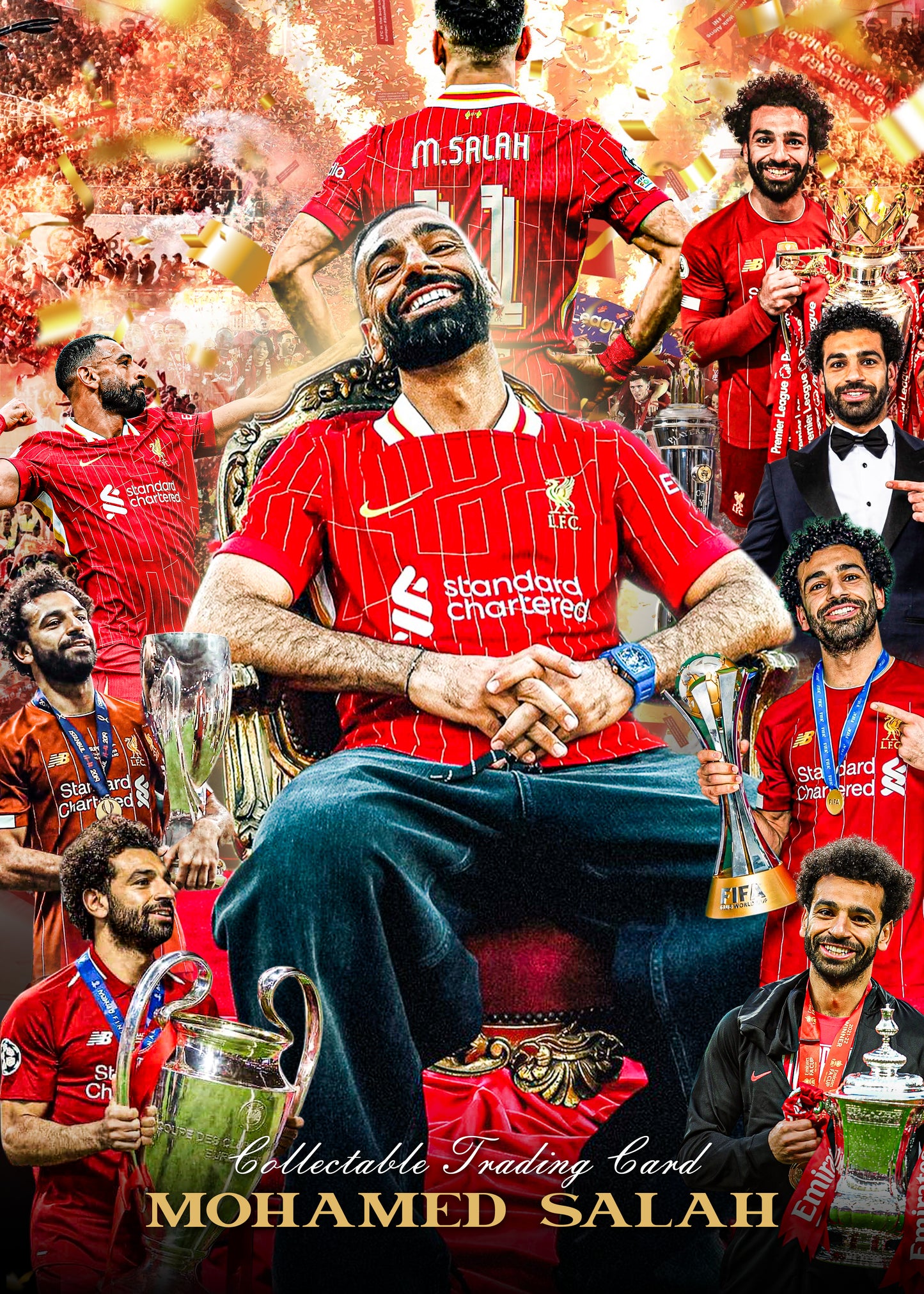 Mo Salah Trading Cards - COA - Liverpool