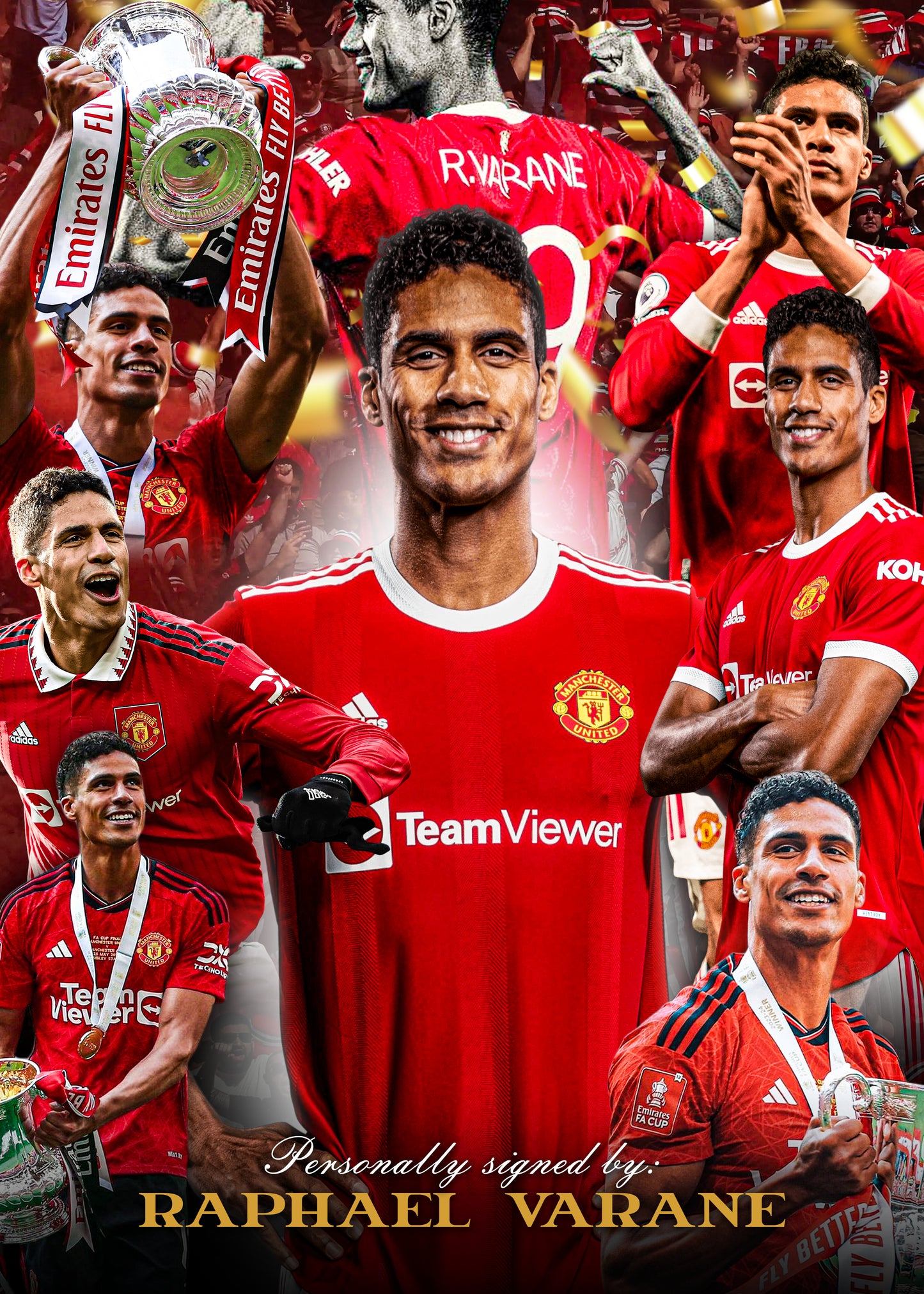 Raphael Varane Signed  - Video/Photo Proof - COA - Manchester United